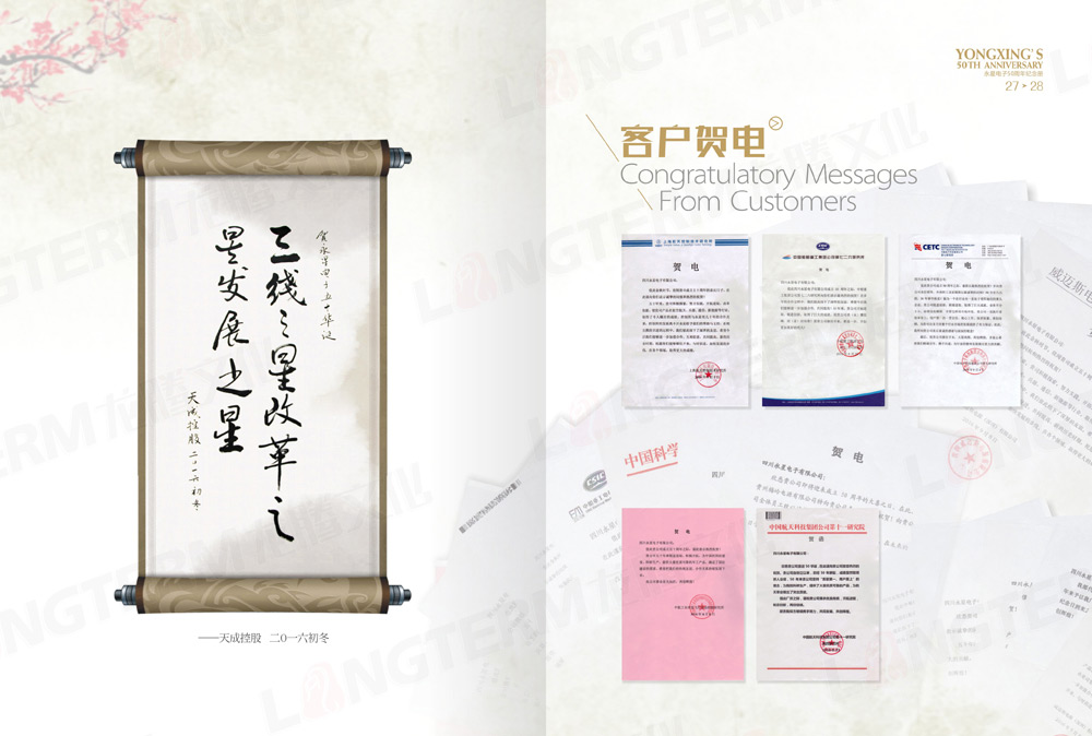 四川永星電子50周年紀念畫冊設(shè)計