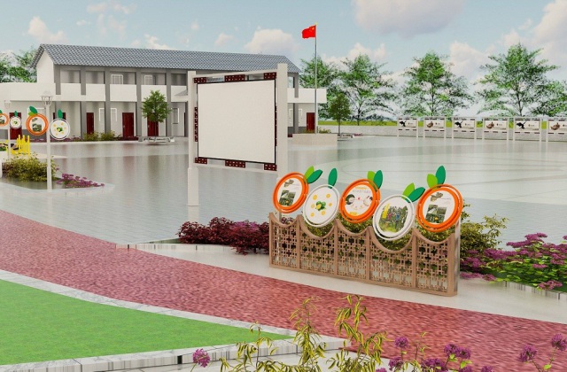 彭山黃豐鎮(zhèn)團結(jié)村橘花文化廣場景觀氛圍建設(shè)